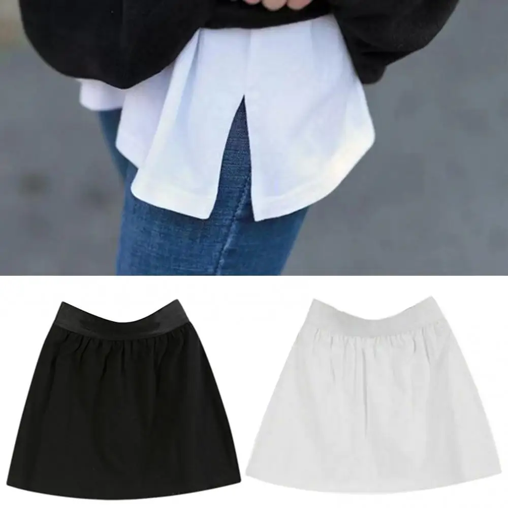 

60% Dropshipping!!Unisex Fake Hem Shirt Extenders Mini Skirt Low Sweep Hoodie Clothes Accessory