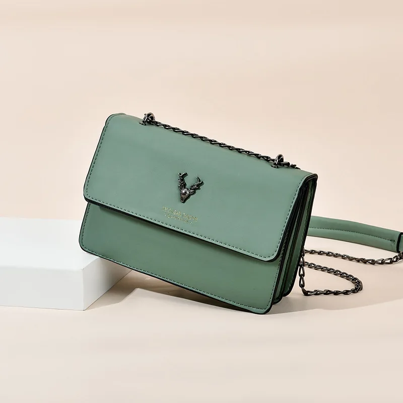 Сумка на плечо женская с цепочкой кожаный миниатюрный саквояж кросс-боди