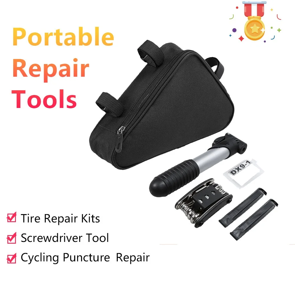 Портативный инструмент для ремонта велосипеда насос 16 в 1 многофункциональный