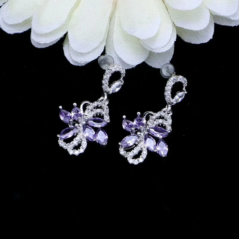 Модные серебряные серьги-капли 925 пробы ювелирные изделия длинные серьги с