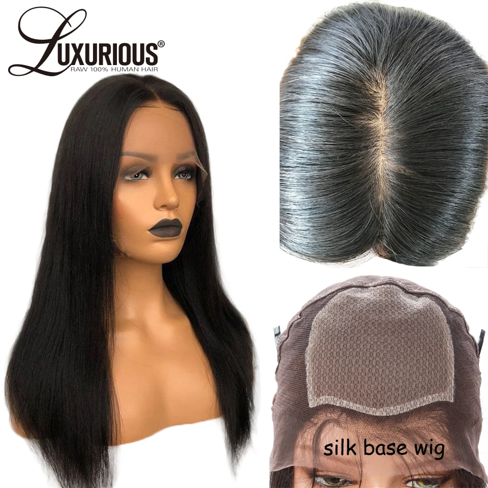 150% плотность 4X4 шелковая основа полностью кружевные человеческие волосы парики с