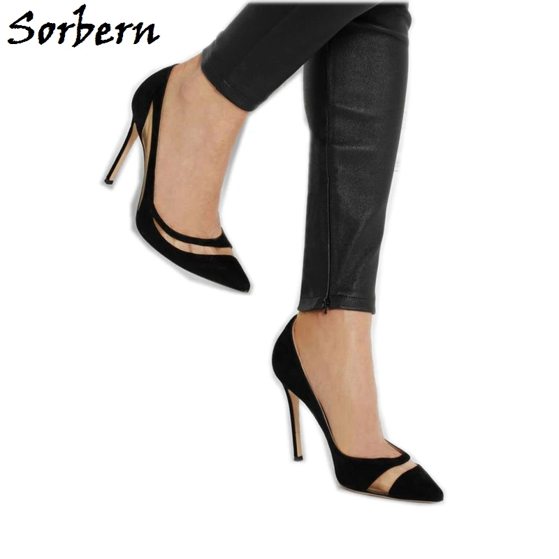 Женские туфли на высоком каблуке с острым носком без застежки|Женские туфли| |