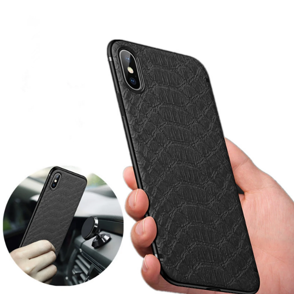 Retro Crocodile Leather Magnetic Phone Cases For iPhone X XR XS Max 7 8 Plus PU Protective Skin Soft Cover Built-in Magnet Case |