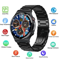 vwar max4 health smart watch men ecgppg body temperature blood pressure heart rate ip68 waterproof wireless charger smartwatch