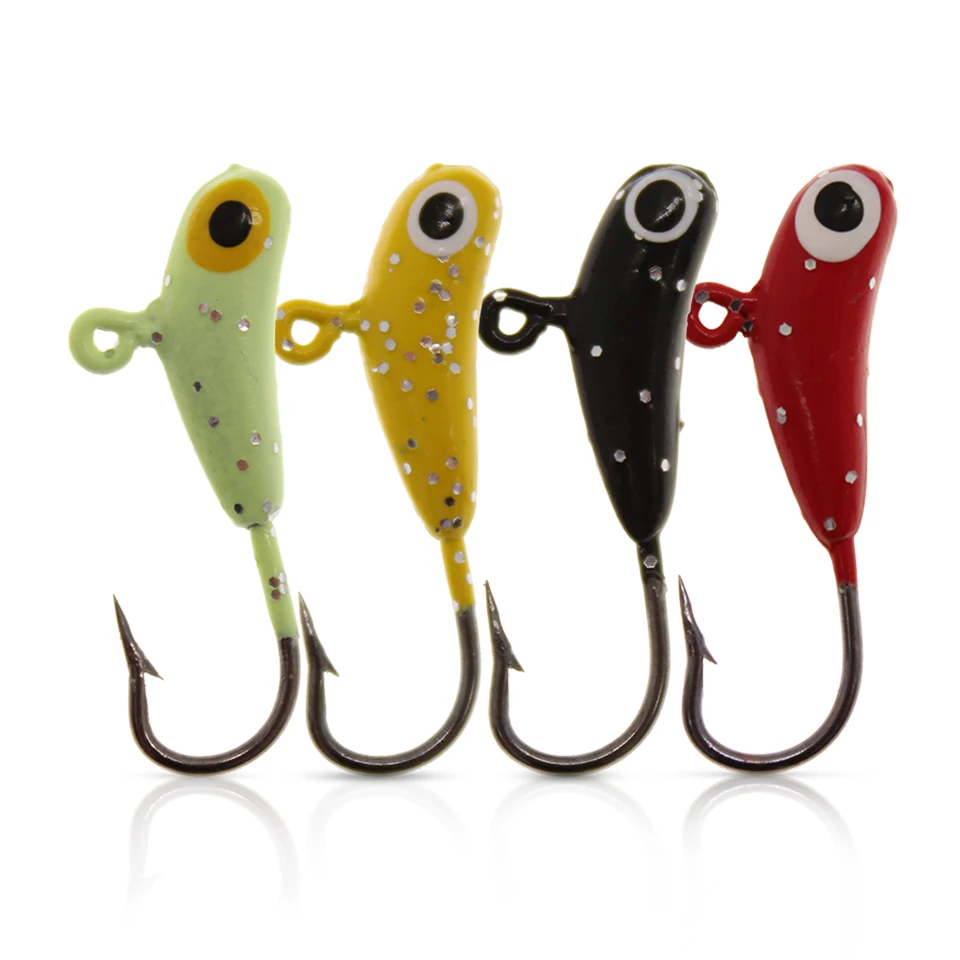 

4 шт. 23 мм/1,7 г зимняя блесна Айс джиг тонущий свинцовый ледяной крючок металлическая приманка в форме банана мини-приманка для рыбной ловли д...
