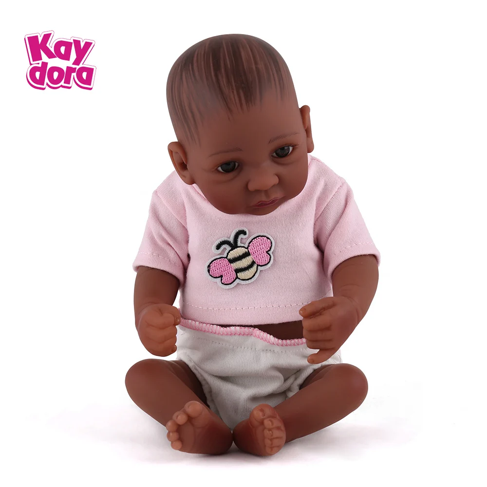 10 дюймов 25 см афроамериканские черные силиконовые игрушки для новорожденных