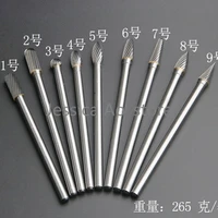 6x8mm single groove lengthen tungsten steel carbide rotary file wood carving milling cutter long woodworking grinding head