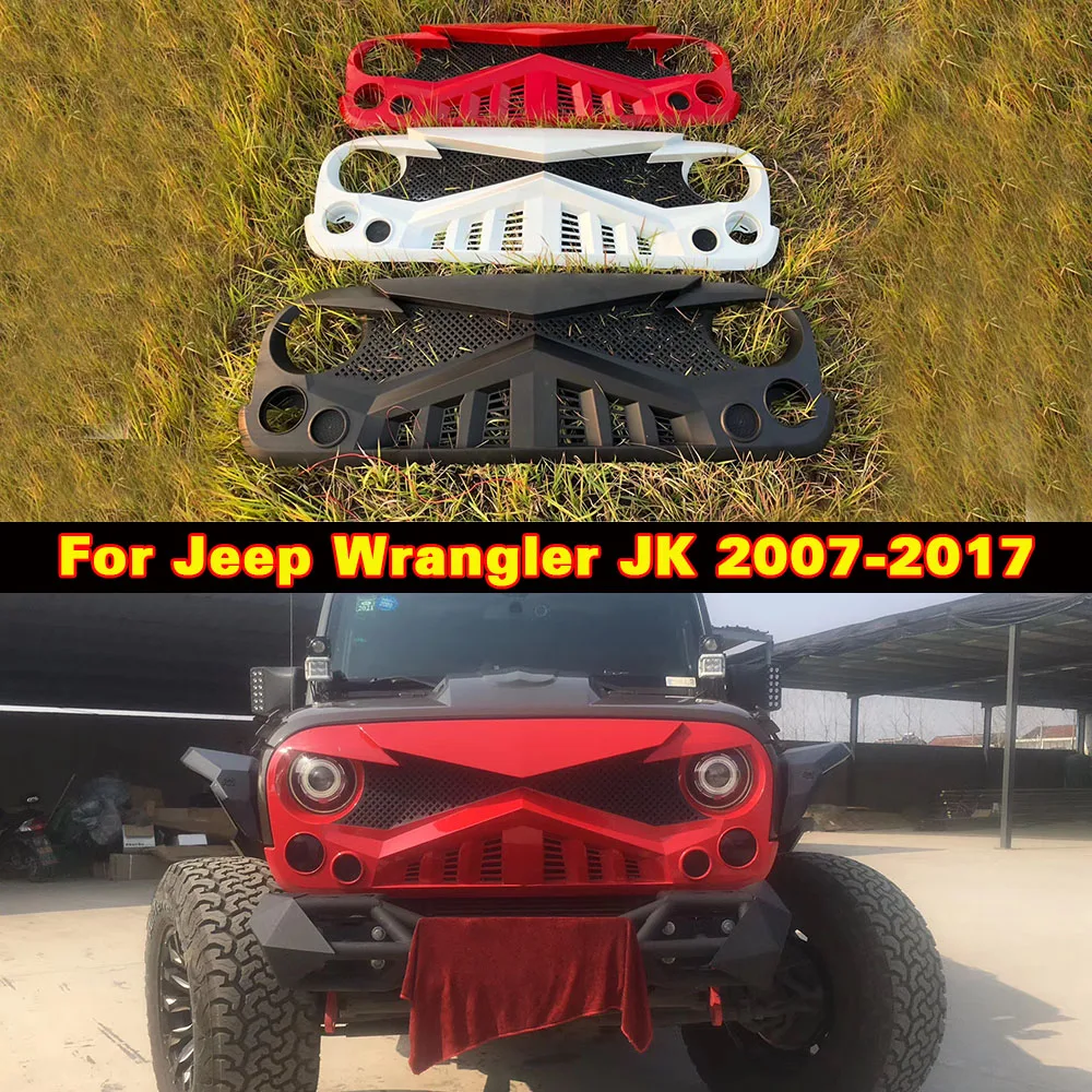 Решетка для Jeep Wrangler JK 2007-2017 Черная решетка из АБС-пластика решетки гоночных гонок