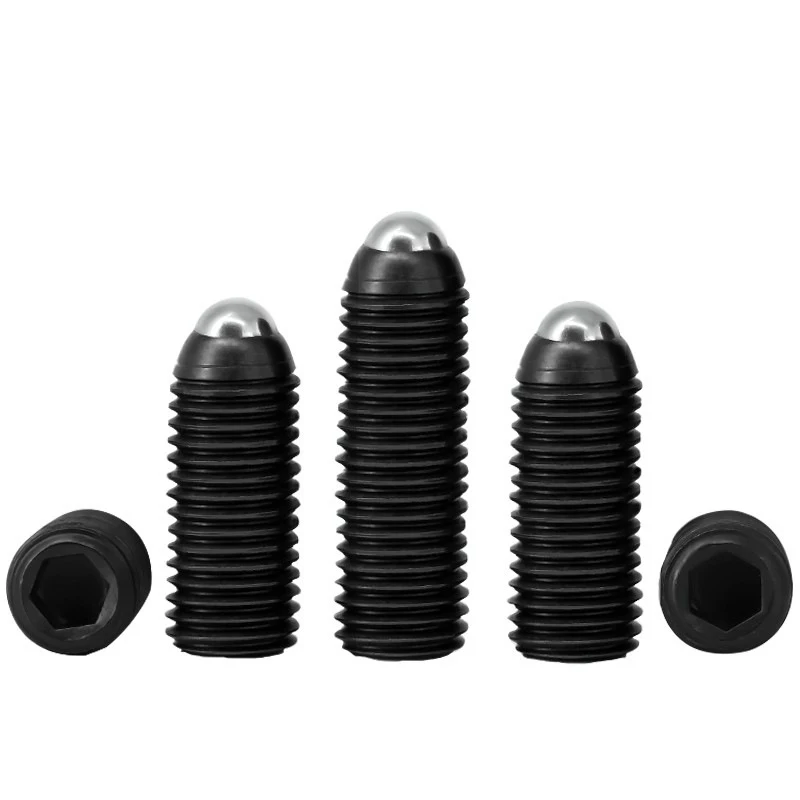 YJT1113 M3 M4 M5 M6 M8 M10 M12 шар из стального сплава Point Hex Socket Spring Ball piston Grub Set Screw Black|Винты| |