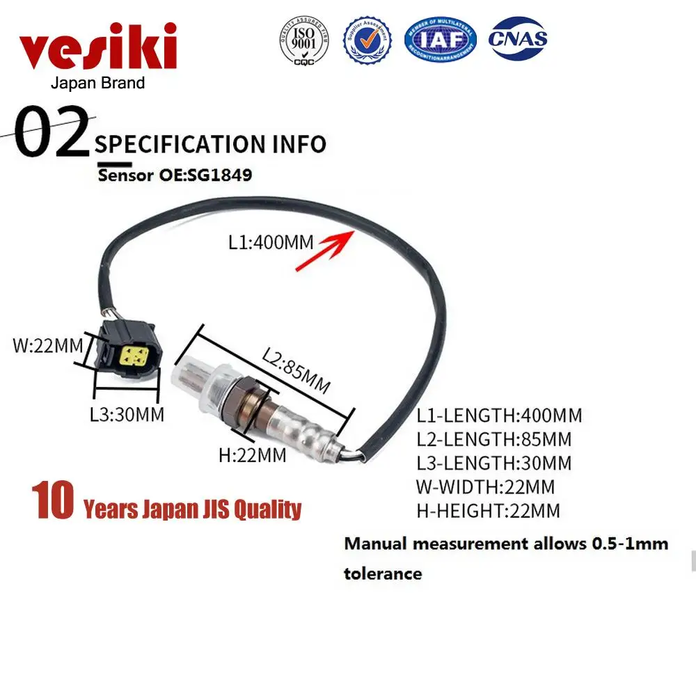 Японские Автомобильные датчики Vesiki O2 для Chrysler 300 Dodge RAM 2500 пикап Jeep Grand Cherokee 5033500AA