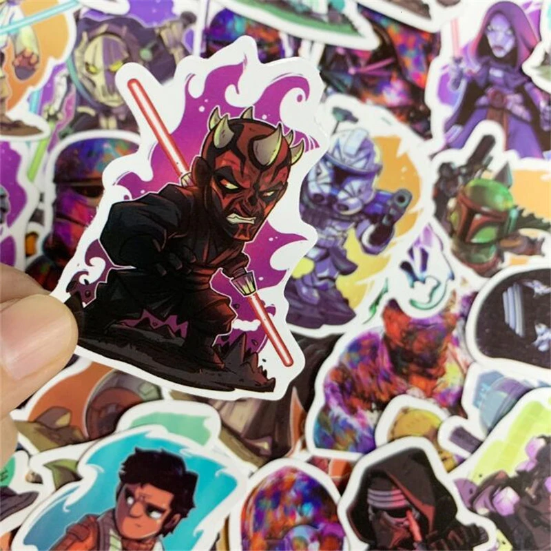 50 шт. милые Мультяшные Звездные войны наклейки для украшения комнаты гостиной на