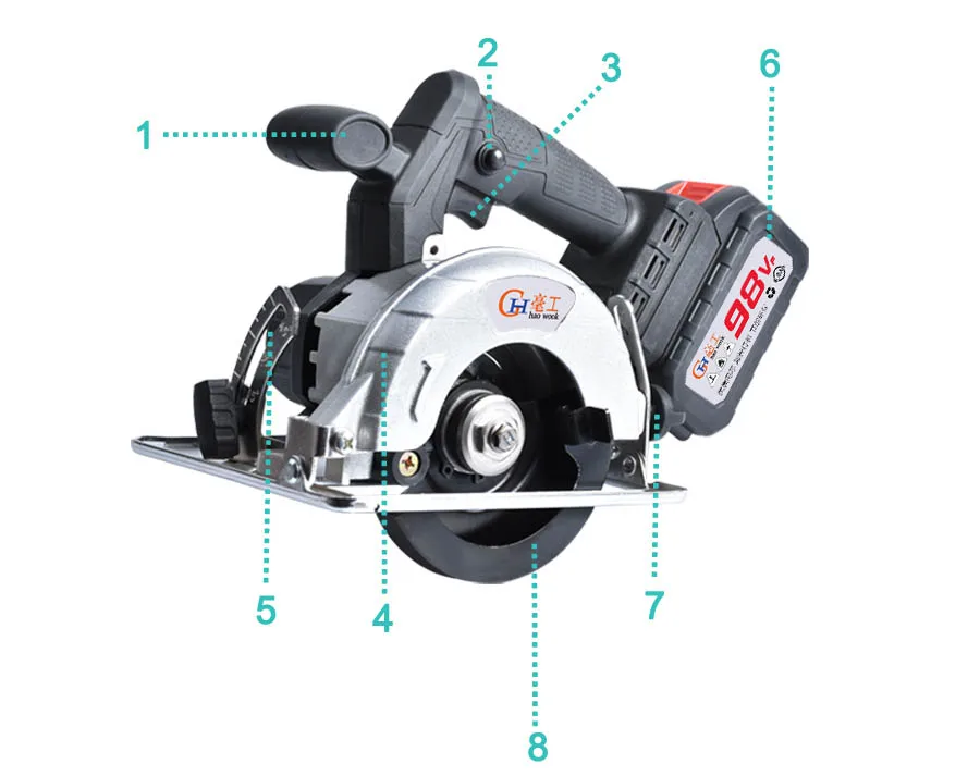 Электрическая циркулярная деревообрабатывающая пила waveway 98VF для древесины 6000