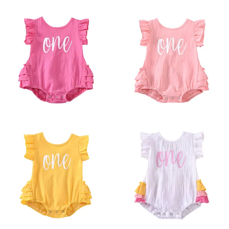 Летняя одежда для маленьких девочек модная малышей хлопковый комбинезон с