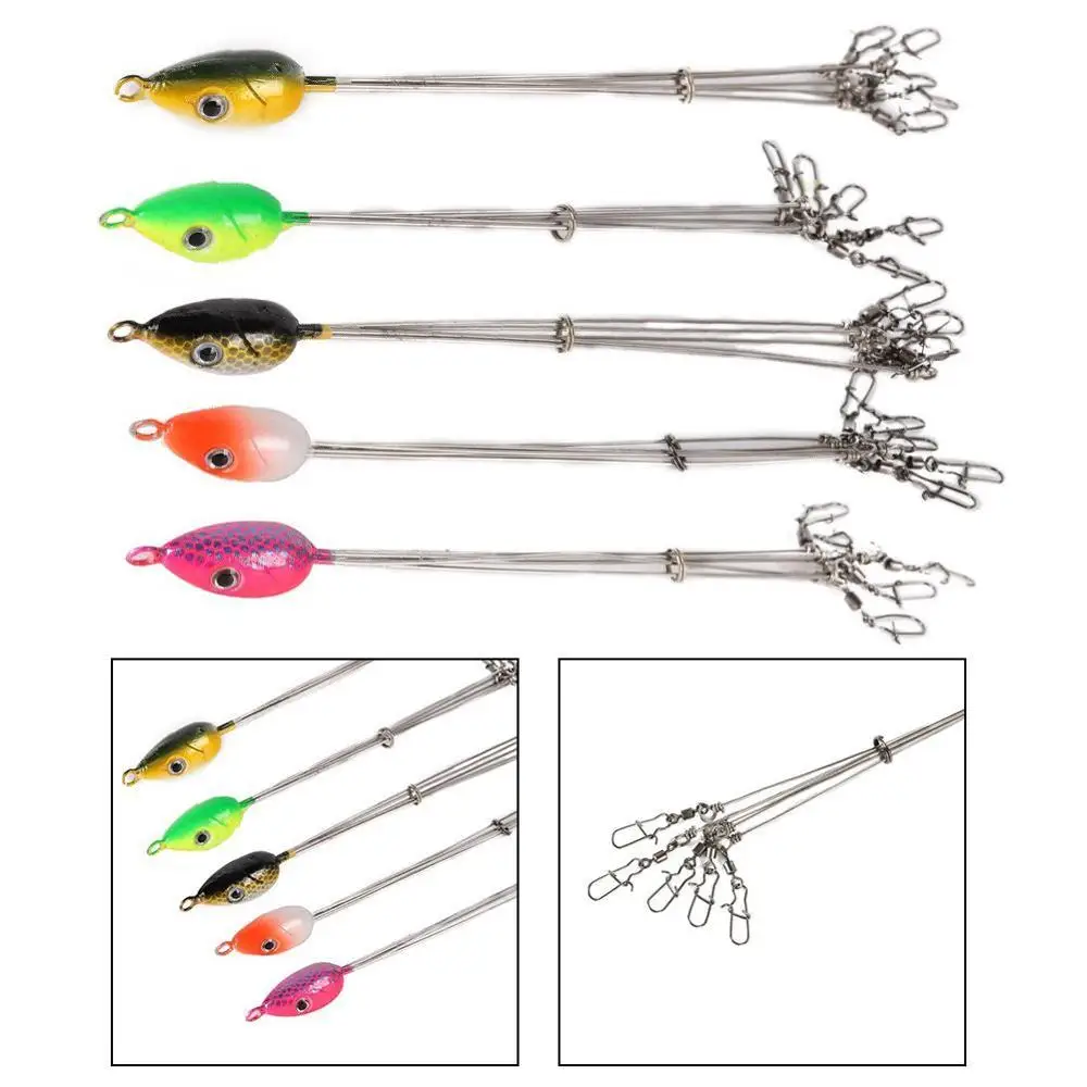 Популярный Зонт рыболовные приманки установка 5 руки буровая головки оснастка