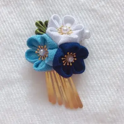 Кимоно для волос в японском стиле изящный аксессуар ручная работа фото головной