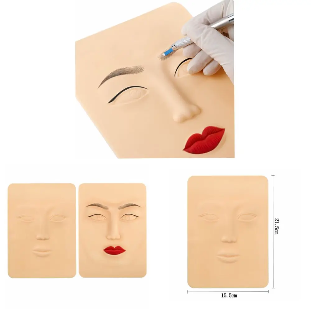 3D тату для практики кожи лица силиконовый Перманентный макияж микроблейдинг
