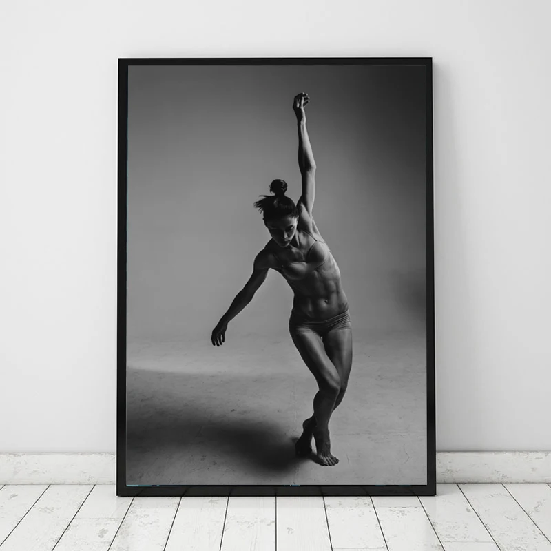 Абстрактная настенная живопись Черно белый нидридный постер красота Спорт Woeme