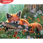 HUACAN DIY фотографии по номерам, лиса, фотообои на холсте для взрослых, животные