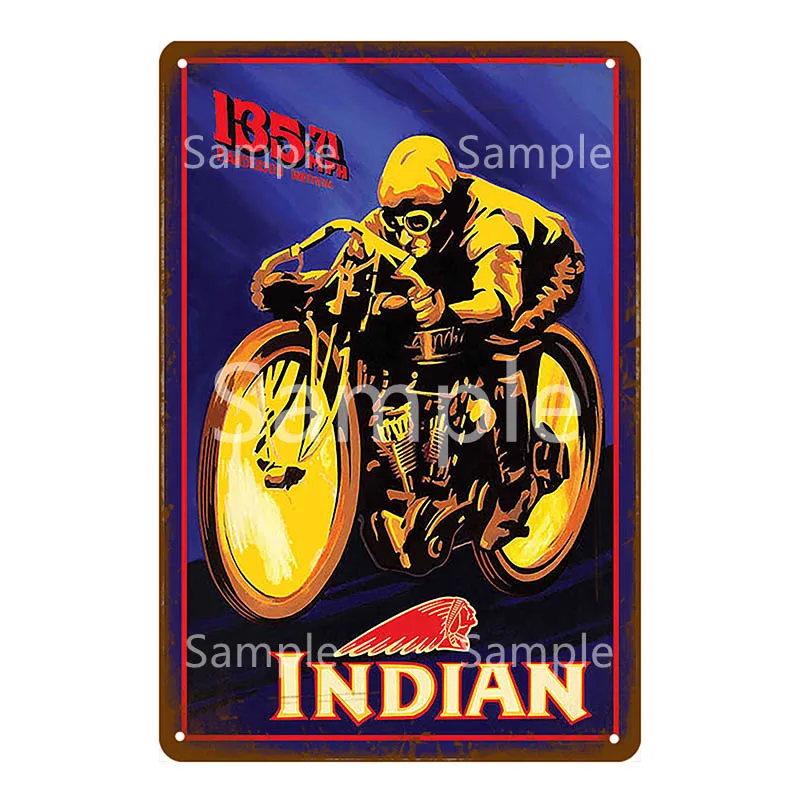 Винтажные металлические настенные художественные таблички Born To Ride для