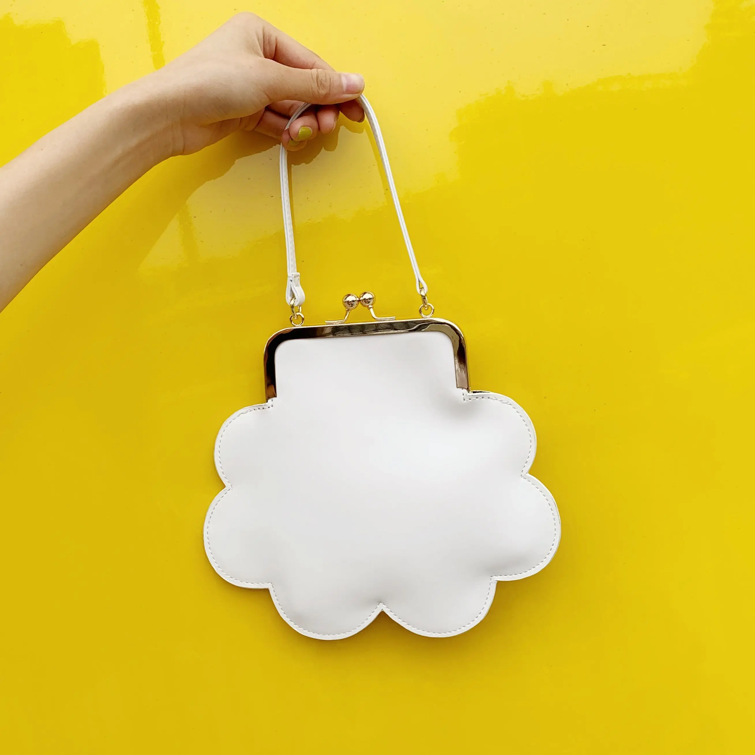 

INS Cloud Handbag High Quality Leather Women Tote Bag Sweet Lady Sequins Portable Bag Cloud Shoulder Messenger Bags