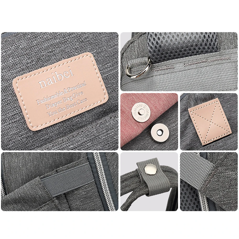 

Fashion USB Mummy Maternity Nappy Bag Large Capacity Nappy Bag Travel Backpack Nursing Bag for Baby Care Women's Fashion Bag