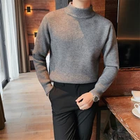 new white black turtleneck sweater men pullovers winter thicken cashmere mens knitted jumpers male turtle neck sweater pull