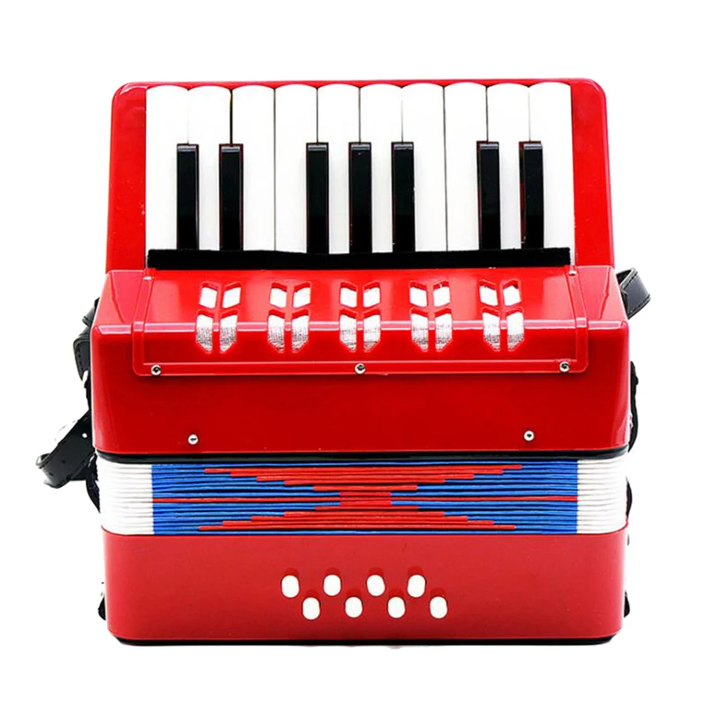 

17 Keys Kids Accordion, Toy Accordion Musical Instruments for Children Kid Pre-Kindergarten Toddler