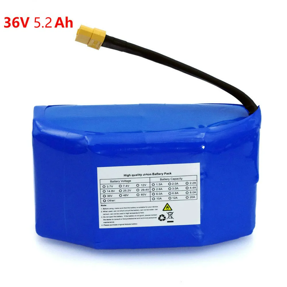 

Самобалансирующийся литиевый аккумулятор AERDU для скутера, 36 В, 5200 Ач, 18650 мАч