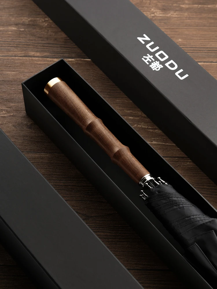 Economici Retro Nero Ombrello Parasole Grande Lungo Di Affari Patio Ombrello Da Golf Antivento All'aperto Paio Di Sombrillas Parasole BY50LU