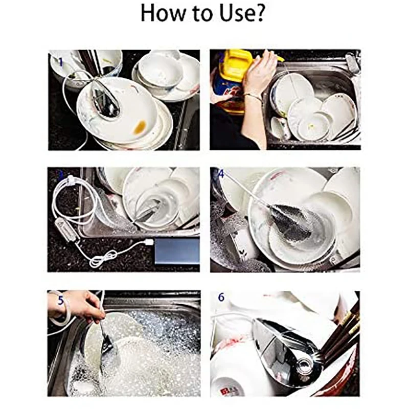

Ultrasonic Dishwasher Intelligent Household Electric Dishwasher Portable Also for Fruits,Vegetables and Clothes