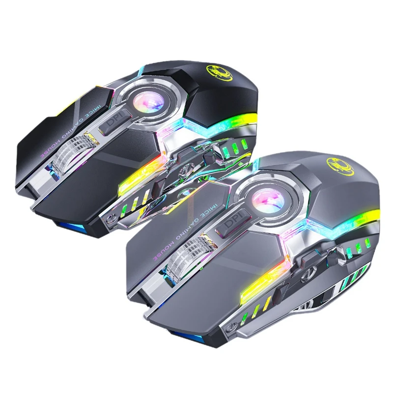 

IMice Wireless Gaming Mouse Cool Rgb Backlit 7-Button 2.4Ghz Rechargeable Silent Mouse Suitable for Gamers/Pc/Laptops