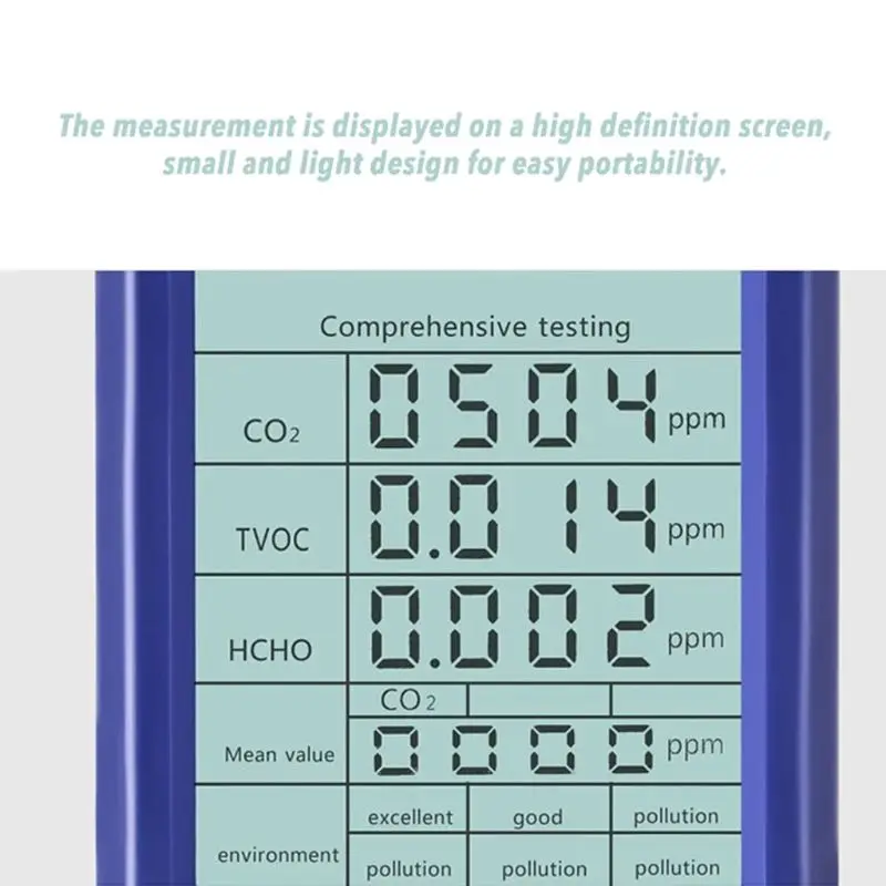 

Digital CO2 Sensor PPM Meter TVOC Carbon Dioxide Air Quality Detector Analyzer