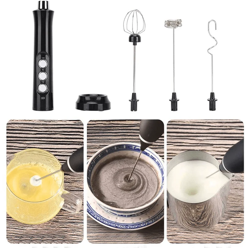 Электрический вспениватель молока 3 скорости взбиватель яиц капучино кофе