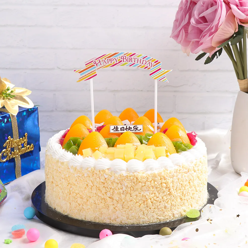 1 шт. новый баннер с днем рождения торт флаг Топпер кекс сделай сам украшение