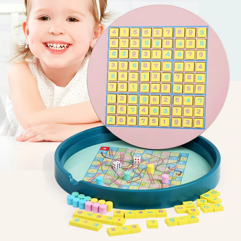 

5 IN 1 Sudoku Chess Multifunctional Sudoku Game Chess Early childhood Educational Intelligence Parent-child Desktop Chess Toys