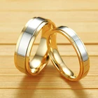 Обручальные кольца для нее и его любимой, золотистого цвета, из титановой стали, с гравировкой