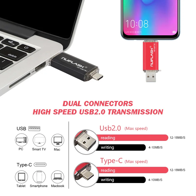 Флеш-накопитель usb Type-C 64/32/16/8 ГБ | Компьютеры и офис