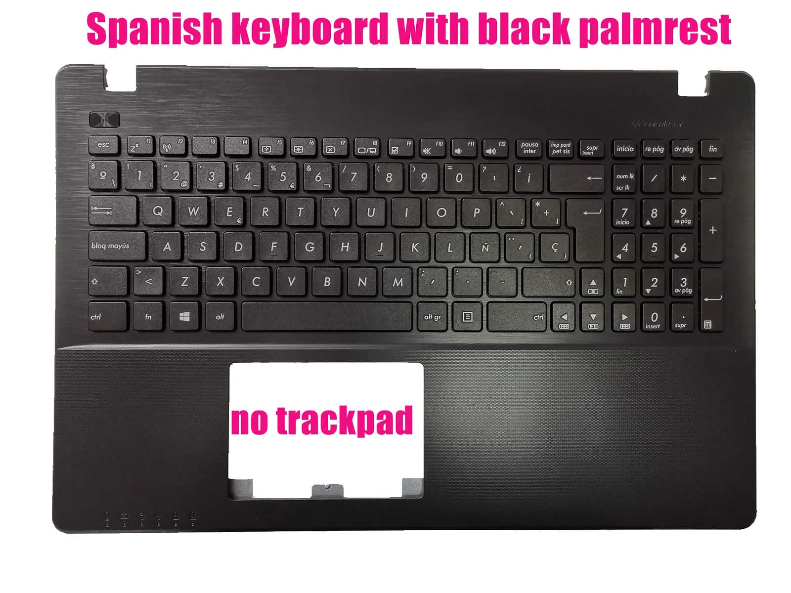 Испанская клавиатура с черным упором для рук Asus F552C F552CL F552E F552EA F552EP 90NB06EB
