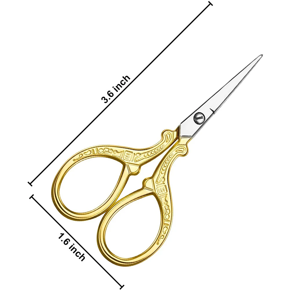 

Vintage Tailor's Scissors Embroidery and Sewing Scissors Gold Stainless Steel Scissors for Needlework Fabric Craft Sewing Tools