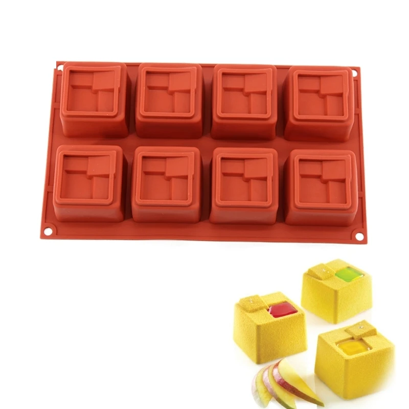 

Silicone Square Mold Cake Decorating Baking Tools Chocolate 3D Cake Bakeware Molds Chocolate Making Desserts Molds Pan