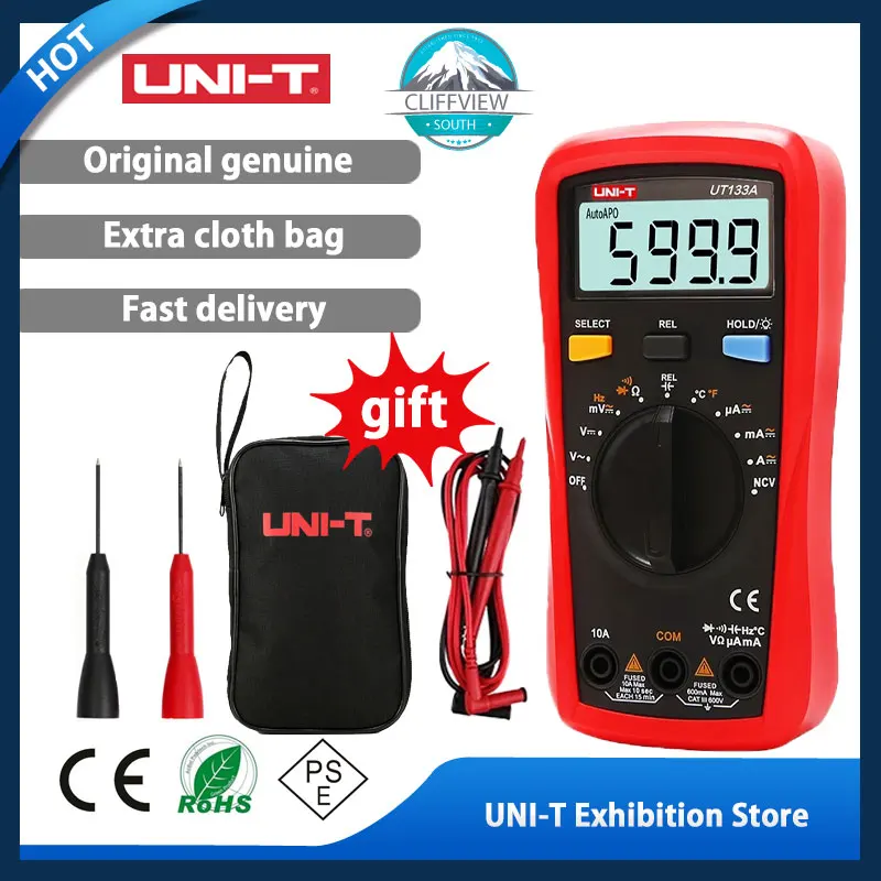 

Uni-t профессиональный цифровой мультиметр переменного / постоянного тока ut133a ut133b тестер напряжения вольтметр амперметр частотно-емкостной ...