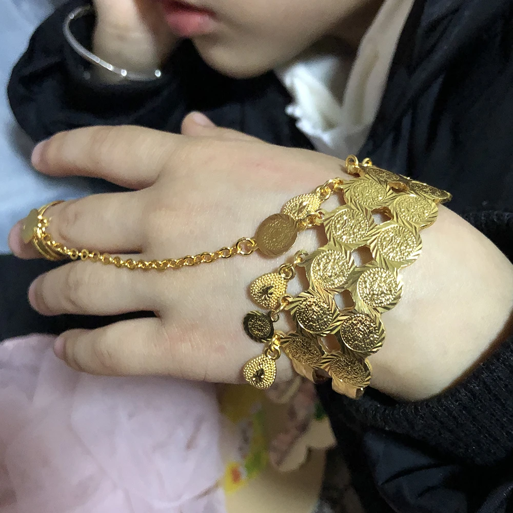 Регулируемые браслеты из Израиля золотого цвета для детей 3 10 лет обручи подарок