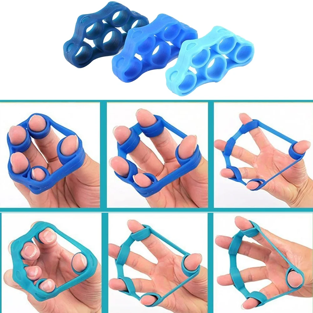 

3 in 1 Finger Stretcher Resistance Bands Hand Extensor Exerciser Finger Grip Strengthener Strength Trainer for Forearm Exercise