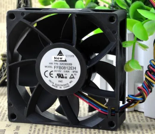 

Вентилятор для охлаждения сервера Delta Electronics FFB0812EH 9F55, постоянный ток 12 В, 0,80 А, 80x80x25 мм, 4 провода