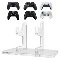 dual controller stand for ps5ps4 universal desk controller holder for nintendos switch transparent display stand for xbox one