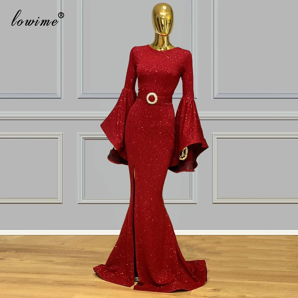 Красное блестящее вечернее платье Среднего Востока 2020 вечерние платья-русалки
