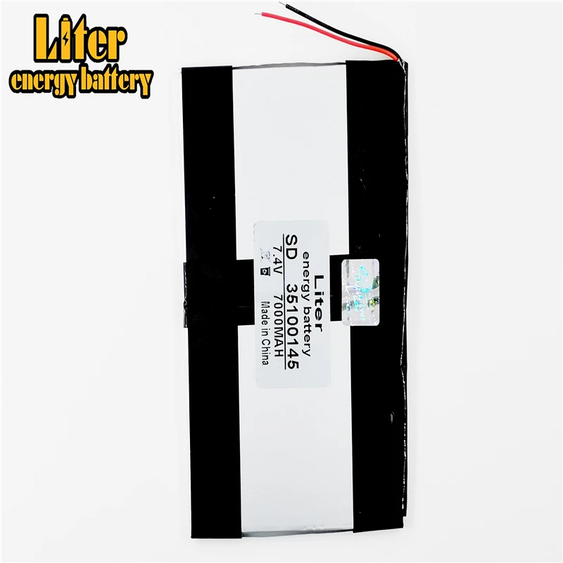 35100145 7000MAH 7 4 V bateria Li-Ion para планшетный ПК 9 polegada 10 1 динамик [3 5*100*145] | Компьютеры и офис