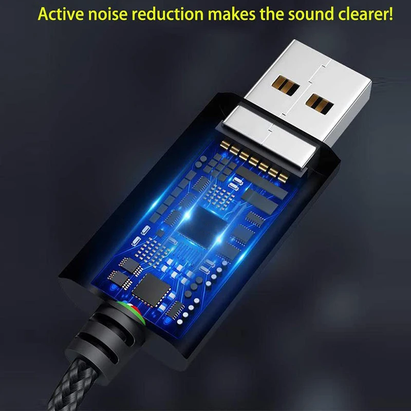 

USB to 3.5mm Headphone and Microphone Jack Audio Adapter with 3.5mm Combo Aux Stereo Converter for Headset Mac PS4 PC