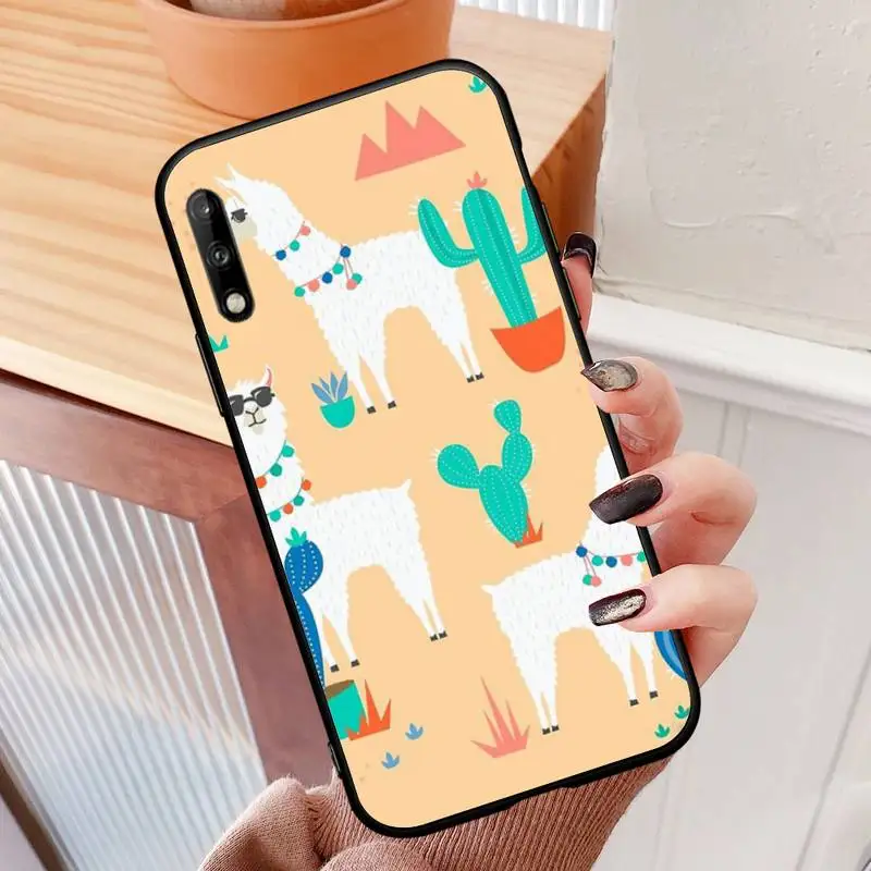 

Llama Alpaca pattern Phone Case For Samsung s7 8 9 10 20 plus lite ULTRA Cover Fundas Coque