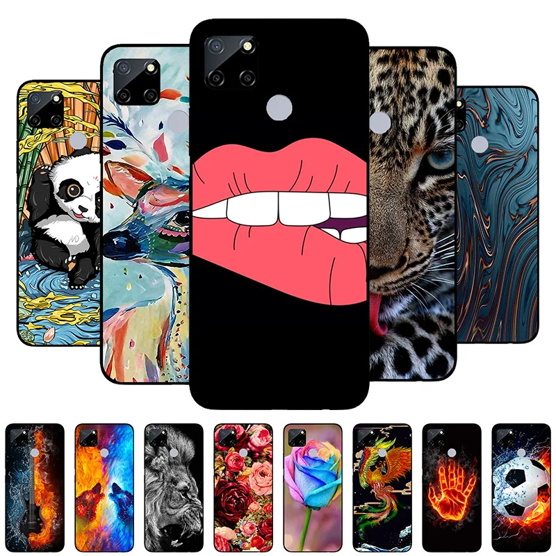 

For Realme 7i Case Realme 7i RMX2193 Bumper Silicone TPU Soft Phone Cover For Realme 7i 7 i Global Realme7i Cases Fundas Cartoon